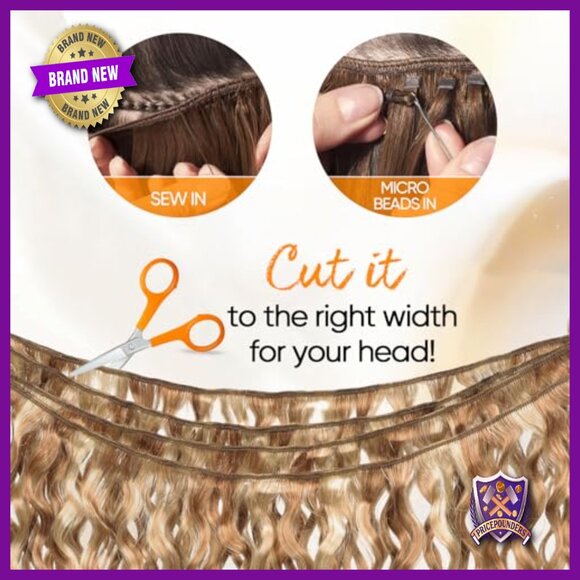 14 Inch Human Hair Extensions Water Wave Clip In 100g Virgin Hair main image 6